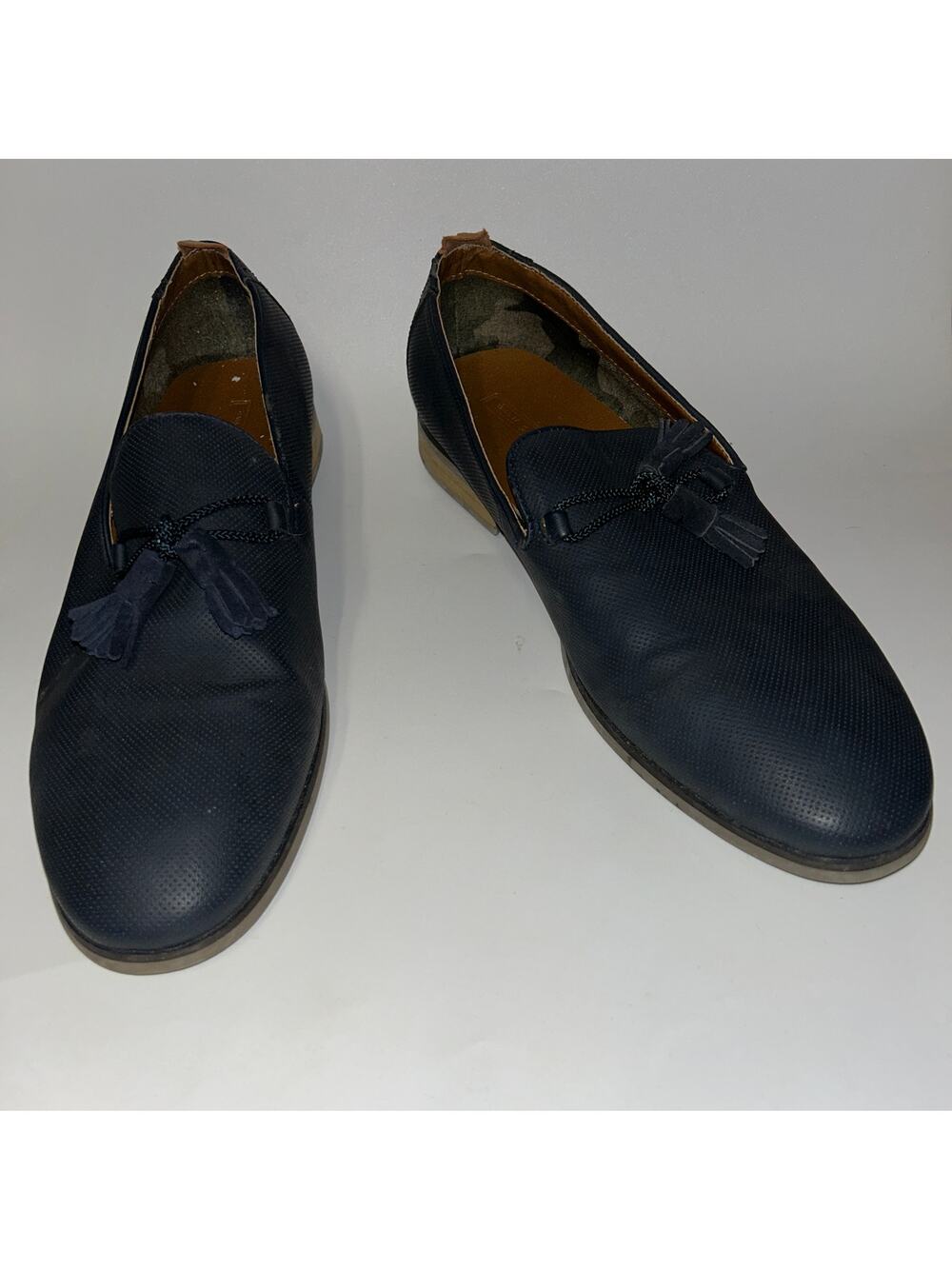 Call It Spring Navy Blue Slip-On Tassel Tie Loafer Shoes Men's Size 10